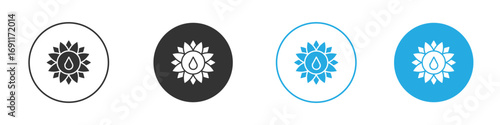 Sunflower oil icon vector design pack. symbol logo.