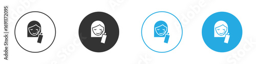 Spray on face icon vector design pack. symbol logo.