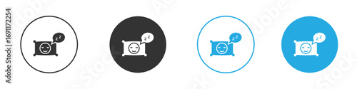 Sleeping icon vector design pack. symbol logo.