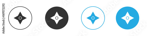 Shuriken icon vector design pack. symbol logo.