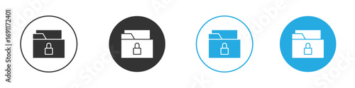 Secret folder icon vector design pack. symbol logo.
