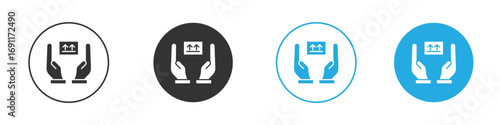 Safe delivery icon vector design pack. symbol logo.
