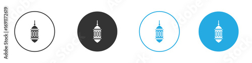 Ramadan lantern icon vector design pack. symbol logo.