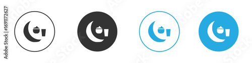 Ramadan iftar icon vector design pack. symbol logo.
