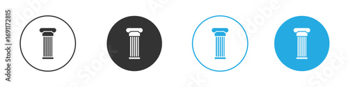 Pillar icon vector design pack. symbol logo.