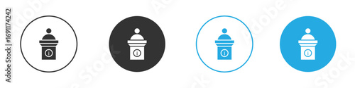 Help desk information icon vector design pack. symbol logo.