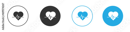Heartbeat icon vector design pack. symbol logo.