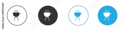 Grill icon vector design pack. symbol logo.