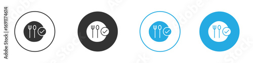 Food safety icon vector design pack. symbol logo.