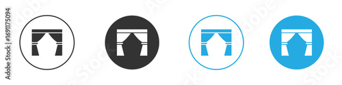 Curtain icon vector design pack. symbol logo.