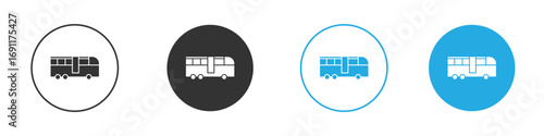 Bus coach icon vector design pack. symbol logo.