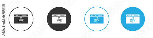 Bug icon vector design pack. symbol logo.