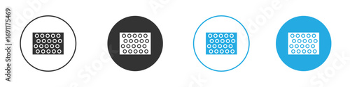 Bubble wrap icon vector design pack. symbol logo.