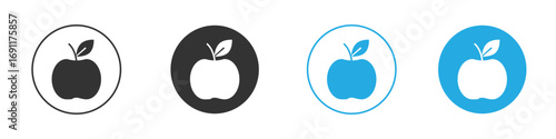 Apple icon vector design pack. symbol logo.