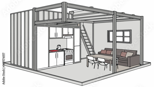 Shipping Container House inside view and outside view, 3D Images of Modern Shipping Container Houses