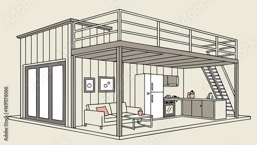 Shipping Container House inside view and outside view, 3D Images of Modern Shipping Container Houses