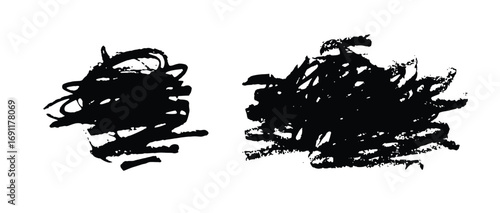 Abstract Scribbled Artwork Symbolizing Mental Health Struggles, Anxiety, and Emotional Turmoil