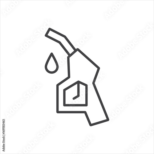 Fuel icon stroke liner version on white background