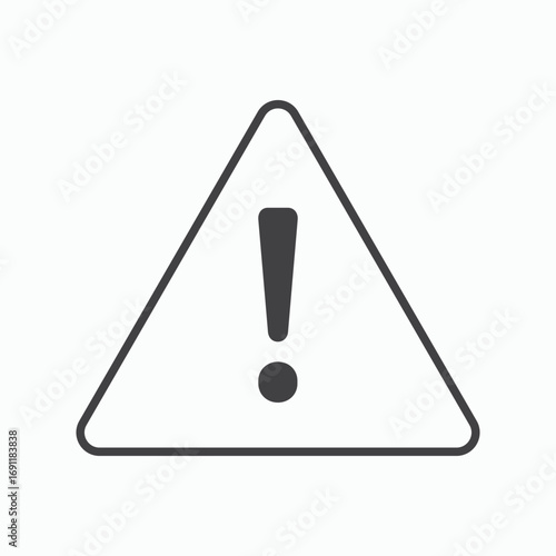 attention sign icon stroke liner version on white background