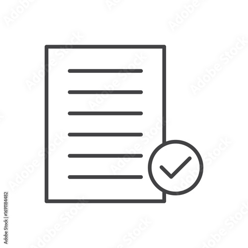 Survey icon stroke liner version on white background