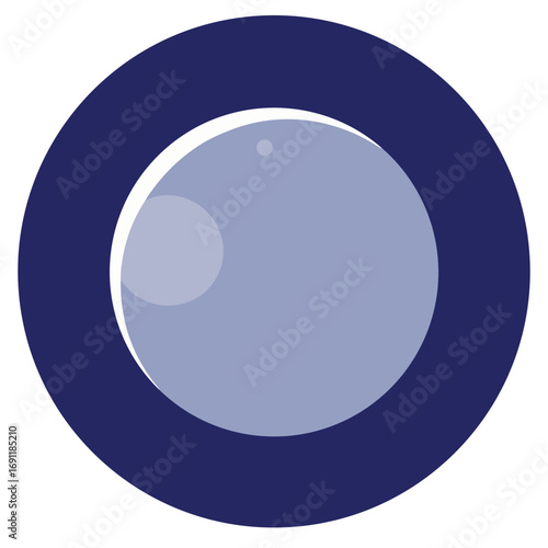 Vector illustration of a moon icon symbol abstract celestial body graphic design