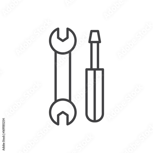 Repair icon stroke liner version on white background