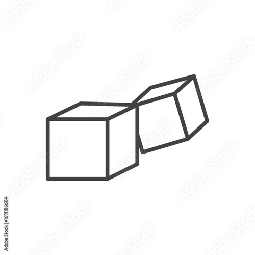 Ice icon stroke liner version on white background