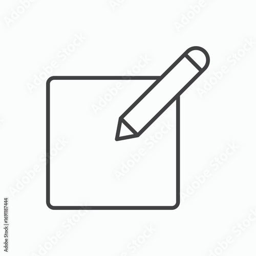 Edit icon stroke liner version on white background