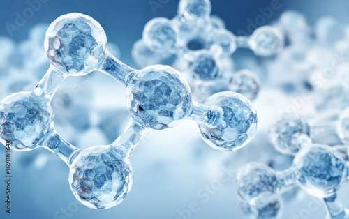 Wallpaper Mural Molecular Structure Representation of Chemical Compounds in Scientific Research Torontodigital.ca