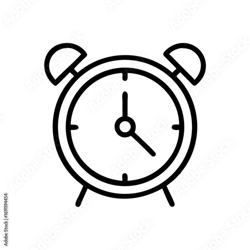 alarm clock isolated on white