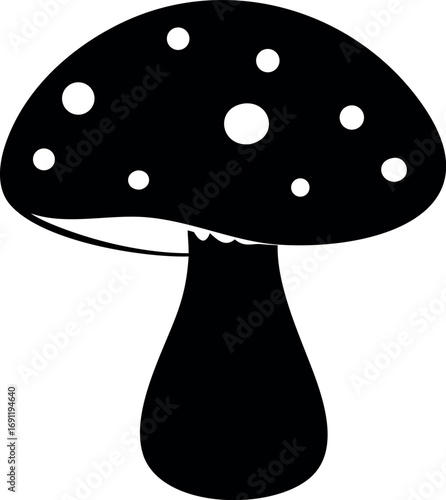 Mushroom icon in flat style. Boletus vector illustration
