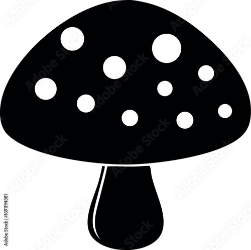 Mushroom icon in flat style. Boletus vector illustration