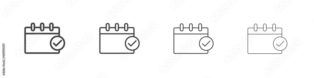 Obraz premium Appointment icons vector graphics for web designs