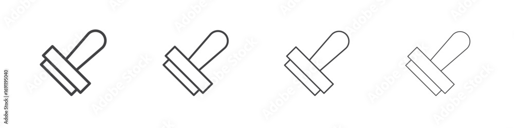 Fototapeta premium Approval stamp icons vector graphics for web designs
