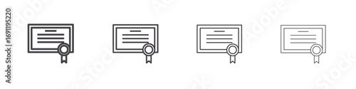 Qualification icons vector graphics for web designs