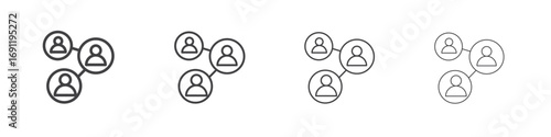 Network icons vector graphics for web designs