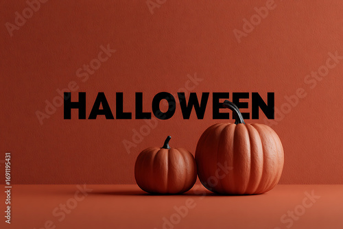 halloween poster design, halloween poster with eye-catching typography and decorative pumpkins for a stylish look