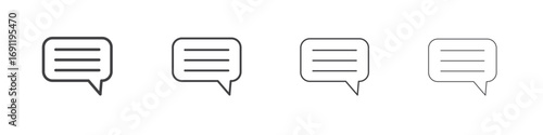 Comments icons vector graphics for web designs