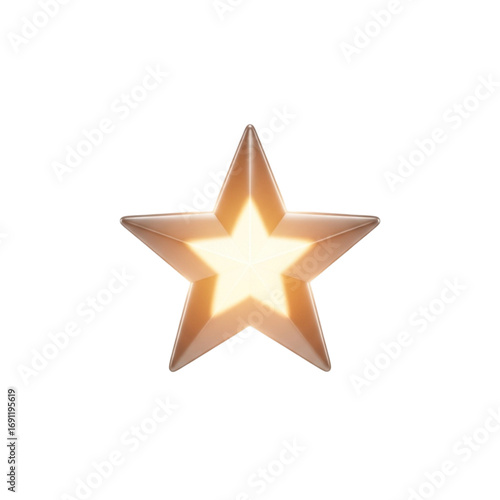 Vector art of glowing star shape with soft light