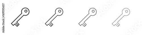 key icons vector graphics for web designs