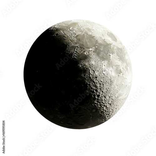 Vector art of detailed moon surface texture
