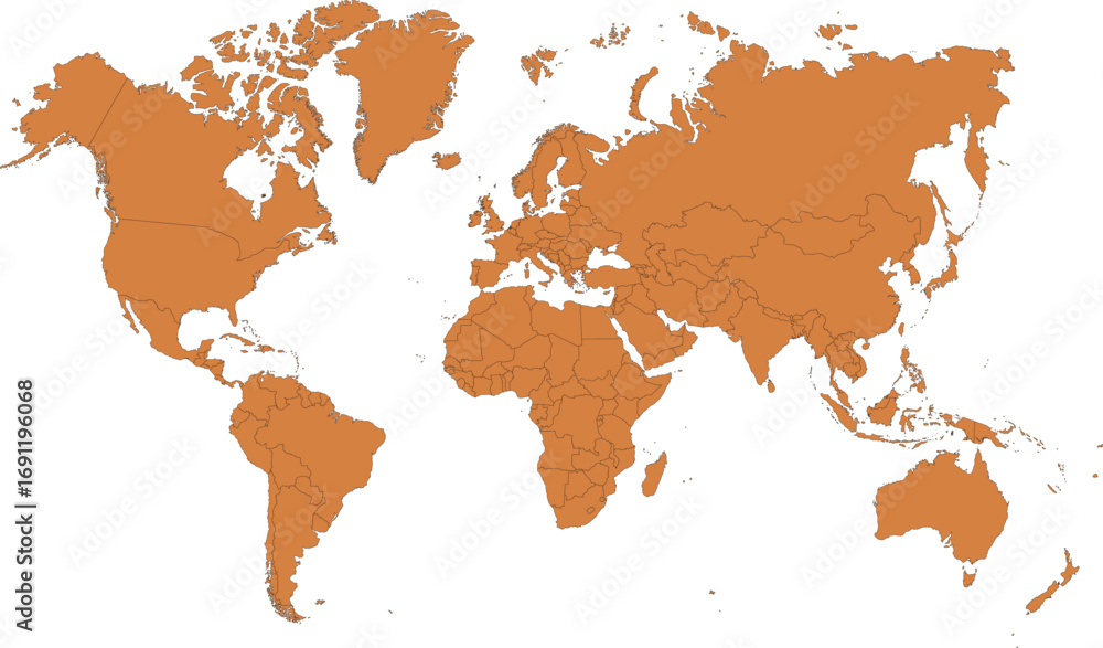 Obraz premium Earth in Focus: A Minimalist World Map