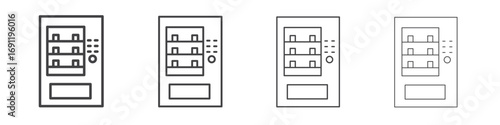 Vending machine icons vector graphics for web designs