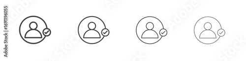 User check icons vector graphics for web designs