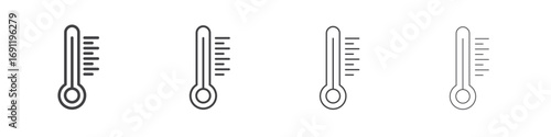 Thermometer icons vector graphics for web designs