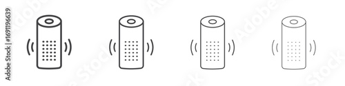 Smart speaker icons vector graphics for web designs