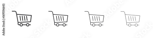 Shopping trolley icons vector graphics for web designs