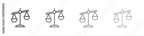 Scales icons vector graphics for web designs