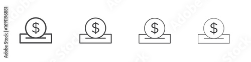 Savings icons vector graphics for web designs
