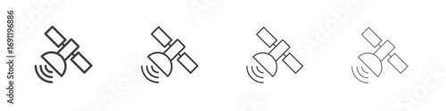 Satellite dish icons vector graphics for web designs